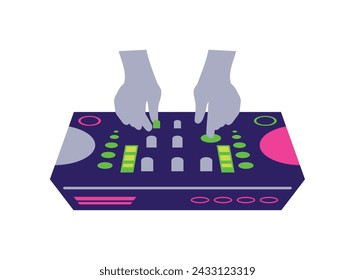 dj professional player illustration vector