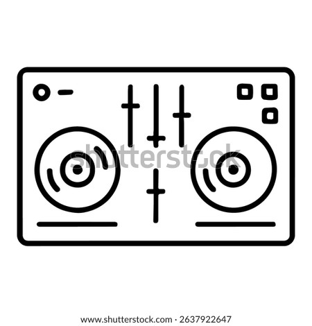DJ remote icon on white background vector
Vector line icon musical instruments