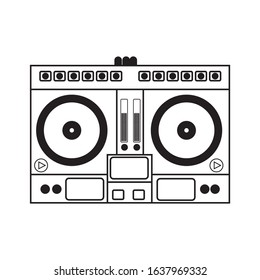 DJ remote for playing and mixing music icon symbol