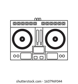 DJ remote for playing and mixing music icon symbol