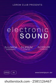 Dj Set. Trance Invite. Pink Edm Poster. Psychedelic Beat Invitation. Techno Festival Element. Green Dance Event. Discotheque Magazine. Blue Dj Set