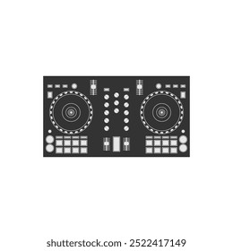 Ícone de configuração do DJ isolado em fundo branco. Símbolo de mixer moderno, simples, vetor, ícone para design de site, aplicativo móvel, ui. Ilustração de vetor