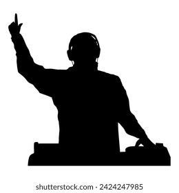 dj silhouette entertainment illustration design