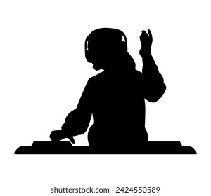 dj silhouette entertainment illustration design