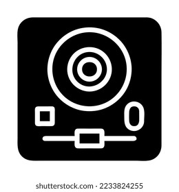 Dj solid Icon. Social media sign icons. Vector illustration isolated for graphic, web design, apps and websites