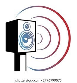 DJ Speaker Sound System Vector, Professional Audio Equipment, Music Festival Loudspeaker, Club Party Sound Box, Concert Speaker Stack, Bass Woofer Technology, Entertainment Audio Illustration