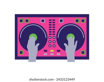 dj stereo music illustration vector