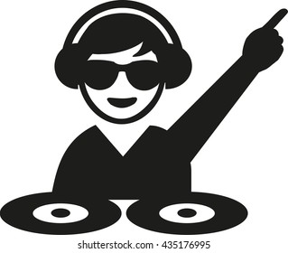 Dj Sun Glasses Turntables Stock Vector (Royalty Free) 435176995 ...