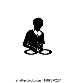 DJ Symbol Logo. Vector Illustration.