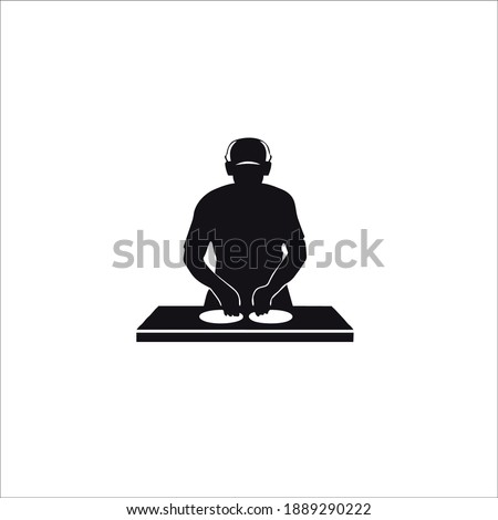 DJ Symbol Logo. Vector Illustration.