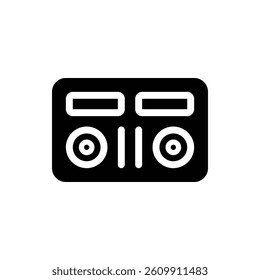 DJ Table Glyph Icon. DJ Table Icon