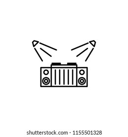 dj table icon. Element of lighting icon for mobile concept and web apps. Thin line dj table icon can be used for web and mobile