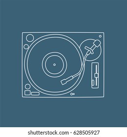Dj table icon, vector illustration design. Electronic objects collection.