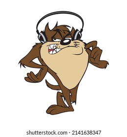 DJ Tazz  Music Mascot Design Logo
