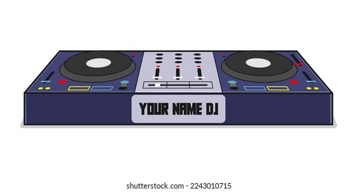 DJ Tools isolated vector illustration