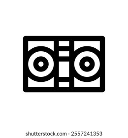 DJ turntable. Editable stroke vector icon.