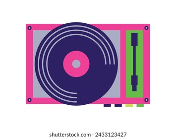 dj turntable entertainment illustration vector