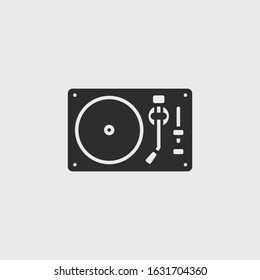 Dj Turntable icon vector illustration