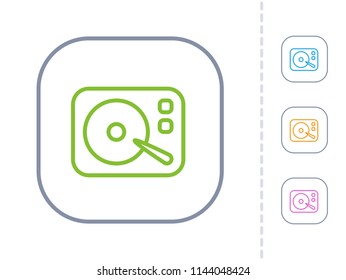 DJ Turntable . A minimalistic vector icon.