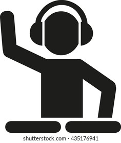 Dj Turntables Pictogram Stock Vector (Royalty Free) 435176941 ...