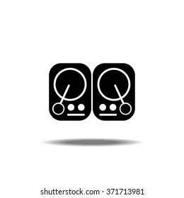 DJ Turntables Single Icon