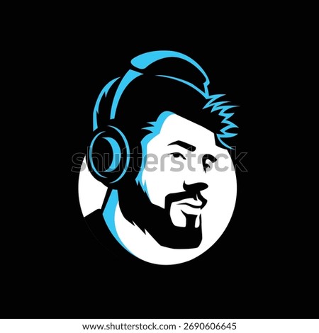 dj vector abstract logo modern style