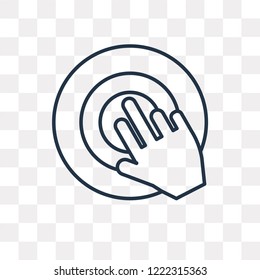 DJ vector outline icon isolated on transparent background, high quality linear DJ transparency concept can be used web and mobile