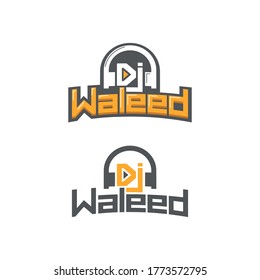 DJ waleed logo design vector