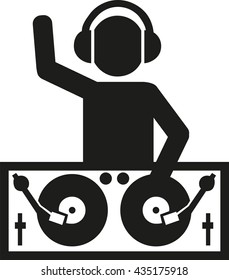 DJ at work pictogram