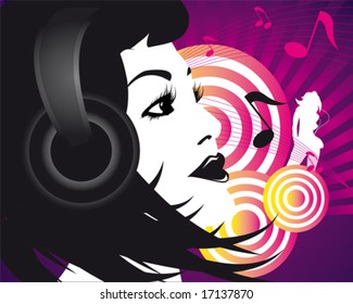 DJane_with_Headset_Night