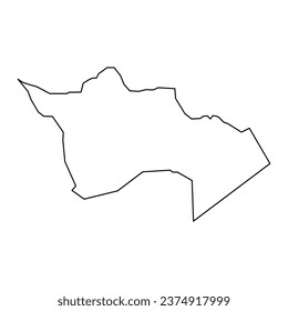 Mapa de la provincia de Djanet, división administrativa de Argelia.