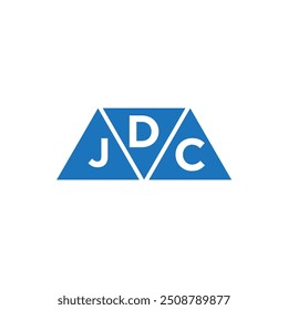 DJC 3 triangle shape logo design on white background. DJC creative initials letter logo concept.
