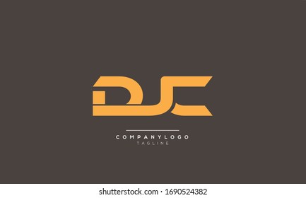 DJC Letter Logo Alphabet Design Template Vector