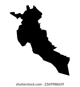 Mapa de la provincia de Djelfa, división administrativa de Argelia.