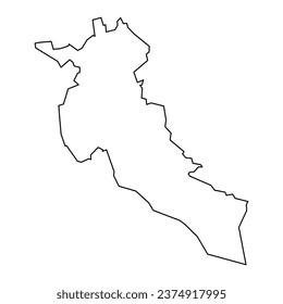 Mapa de la provincia de Djelfa, división administrativa de Argelia.