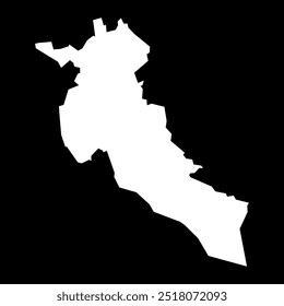 Mapa de la provincia de Djelfa, división administrativa de Argelia.