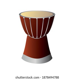 djembe african drum percussion musical instrument vector illustration detailed icon