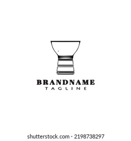 djembe african percussion instrument cartoon logo design template icon modern vector illustration