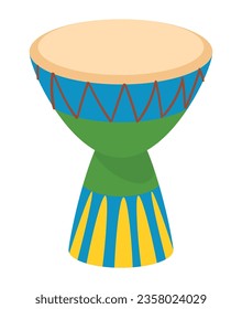 djembe drum instrument icon isolated vector