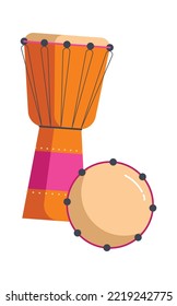 Djembe drum Musical Instrument Vector illustration