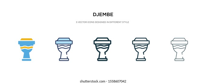 djembe icon in different style vector illustration. two colored and black djembe vector icons designed in filled, outline, line and stroke style can be used for web, mobile, ui