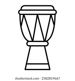 Djembe Icon Flat isolated outline sign