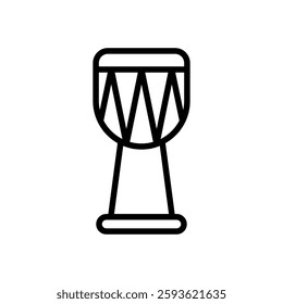 Djembe icon line vector design with trendy style