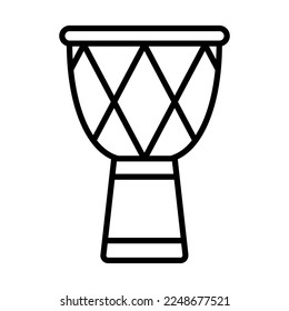 Djembe Icon Logo Design Vector Template Illustration Sign And Symbol Pixels Perfect