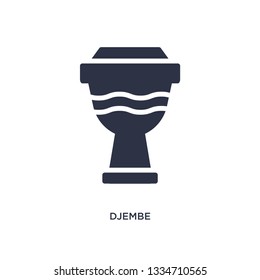 djembe icon. Simple element illustration from music concept. djembe editable symbol design on white background. Can be use for web and mobile.
