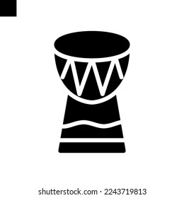 djembe icon solid style vector