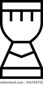 djembe icon. Thin linear style design isolated on white background