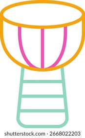Símbolo de Ilustração de Arte de Design de Vetor de Ícone Djembe