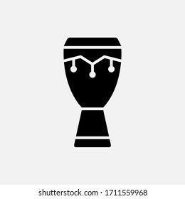 Plantilla de ilustración vectorial de icono de Djembe