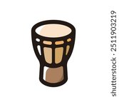 Djembe outline icon for graphic design, apps and websites